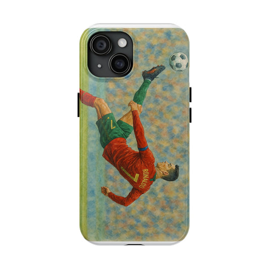 Ronaldo Watercolor iPhone Case, Soccer Player Gift, Sports Fan Accessory, Protective Phone Cover, Athlete Fan Merch